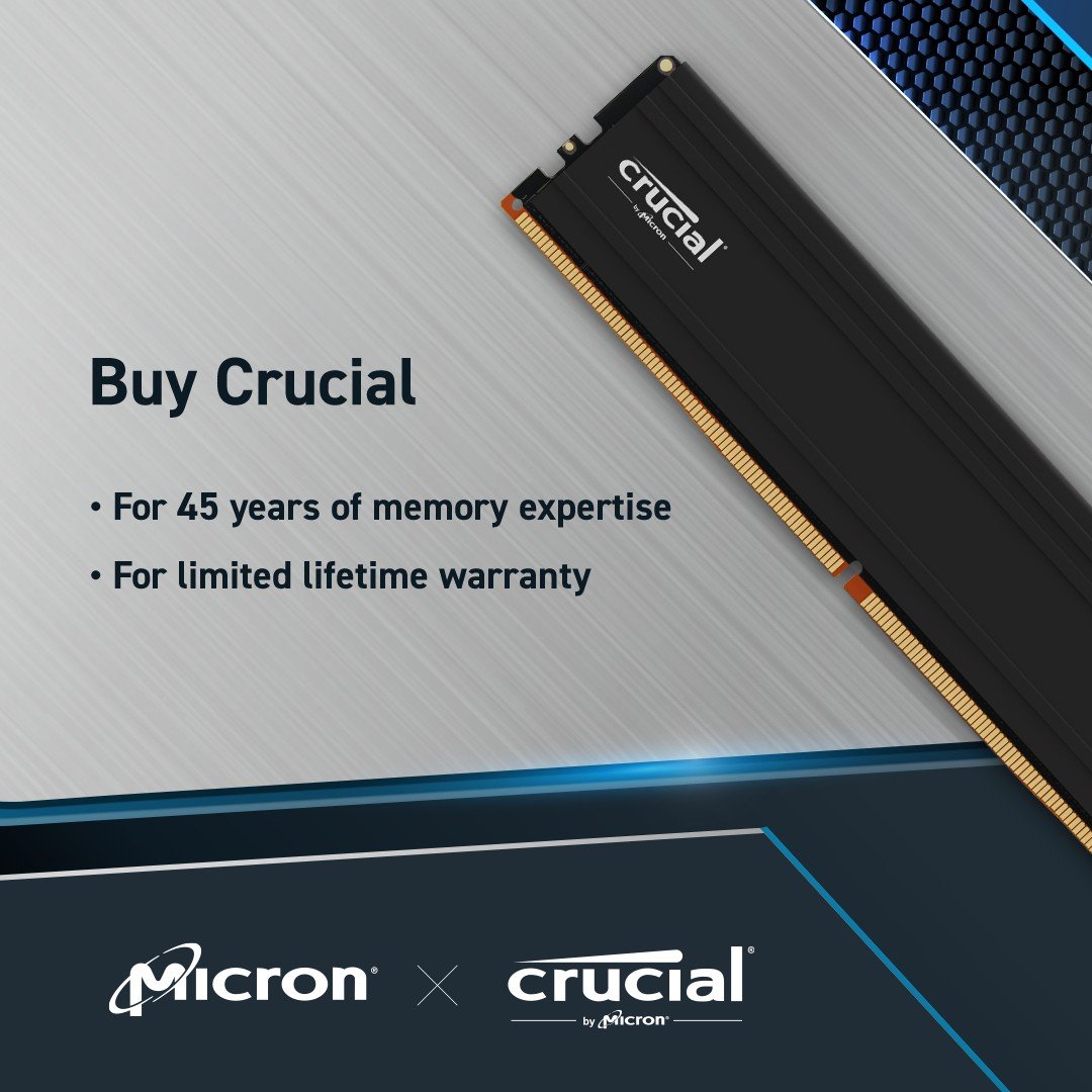 Crucial Pro 32GB Kit2x16 DDR5-6000 UDIMM