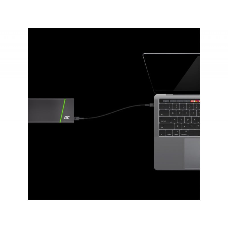 Green Cell KABGC31 - 0,3 m - USB C - USB C - USB 2.0 - 480 Mbit/s - Noir
