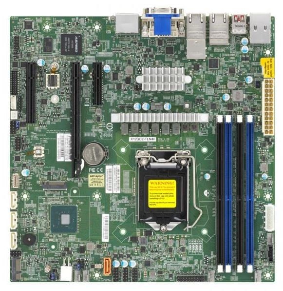 Supermicro MBD-X12SCZ-TLN4F-B X12SCZ-TLN4F,Micro ATX,Comet Lake PCH W480,LGA1200,1 PCI