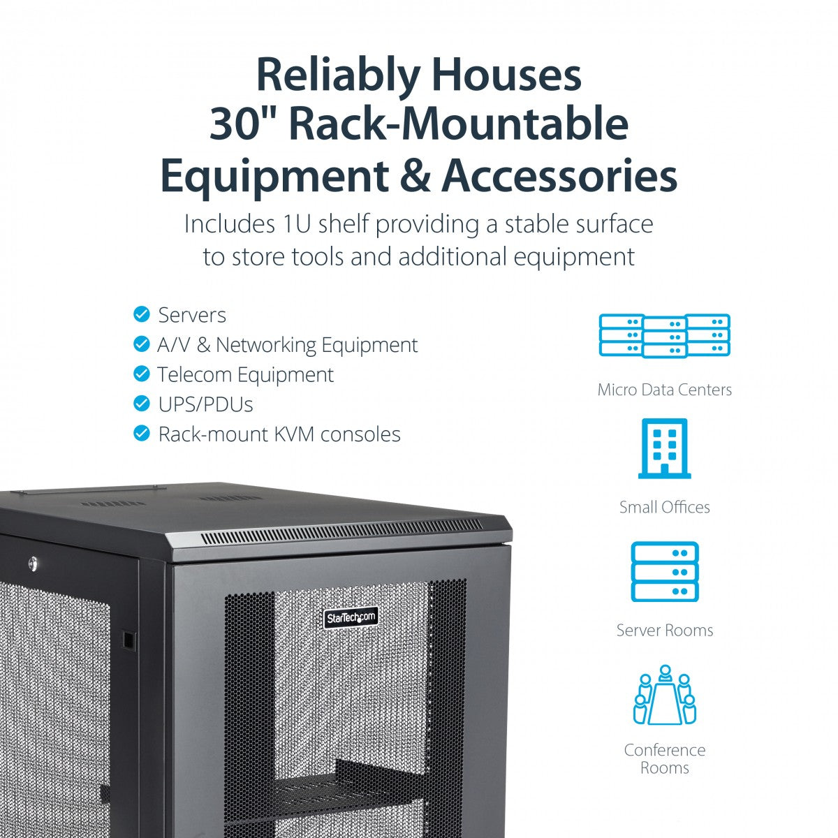 Server Rack Cabinet - 31in Deep - 18U