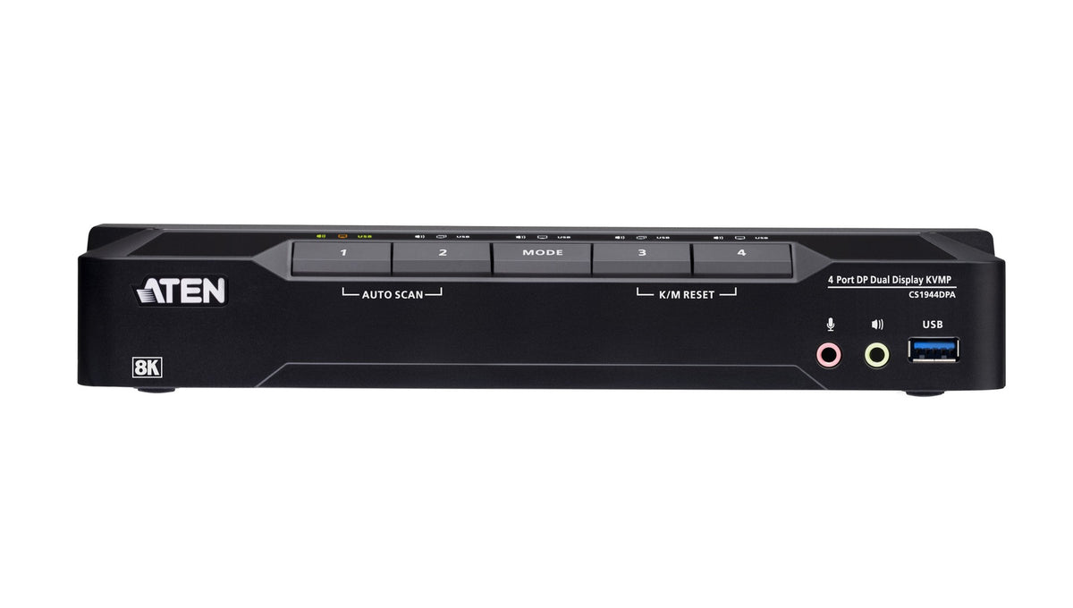 Aten CS1944DPA-AT-G 4P USB3.0 8K DP Double Écran KVMP™ Sw