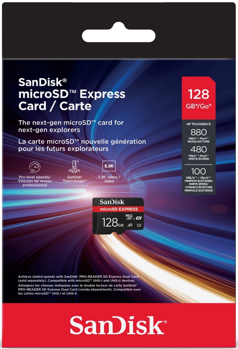 Express microSD Card 128GB 880MB/s Read