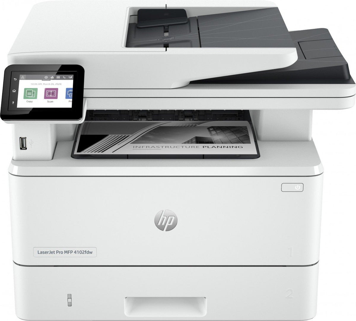 HP LaserJet Pro MFP 4102fdw Mono laser 38ppm Copy 40ppm Print 350sheets LAN Wi-Fi USB Bluetooth USB imprimante A4 laser mono WIFI