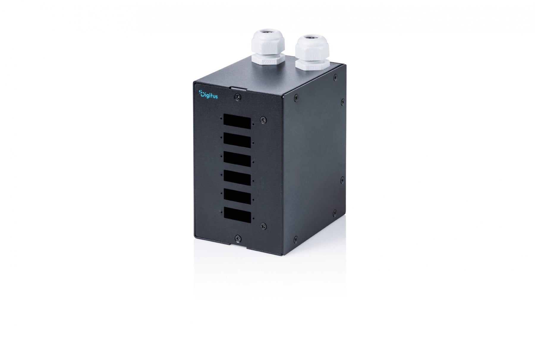 Digitus DN-96990 Répartiteur fibre optique sur rail DIN, 6 ports, SC DX/LC Quad, noir