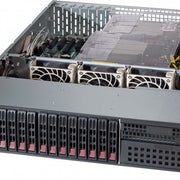 Supermicro CSE-213BAC8-R1K23LPB [NR]Black 2U SC213 LP Chassis w/ SAS3 BPN, Redundant 1200W P