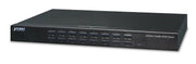 PLANET 16-Port Combo KVM Switch: commutateur écran, clavier et souris Grille de montage Noir
