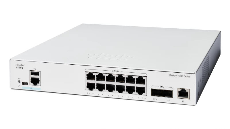 CISCO Catalyst 1300 12-Port Switch 10 x 10GE RJ45 2 x 10GE SFP+ Uplinks