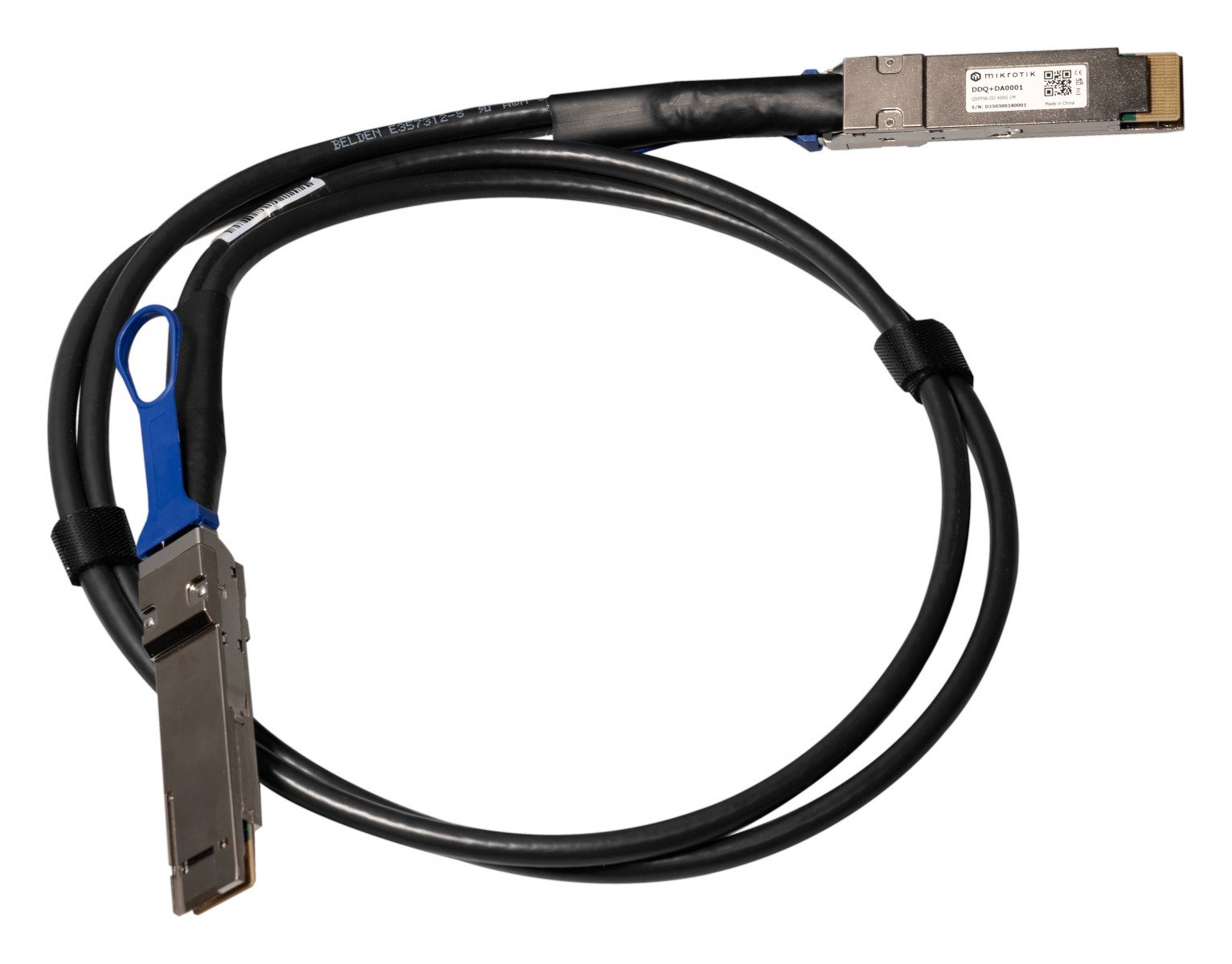 Mikrotik DDQ+DA0001 câble InfiniBand et a fibres optiques 1 m QSFP-DD DAC Noir