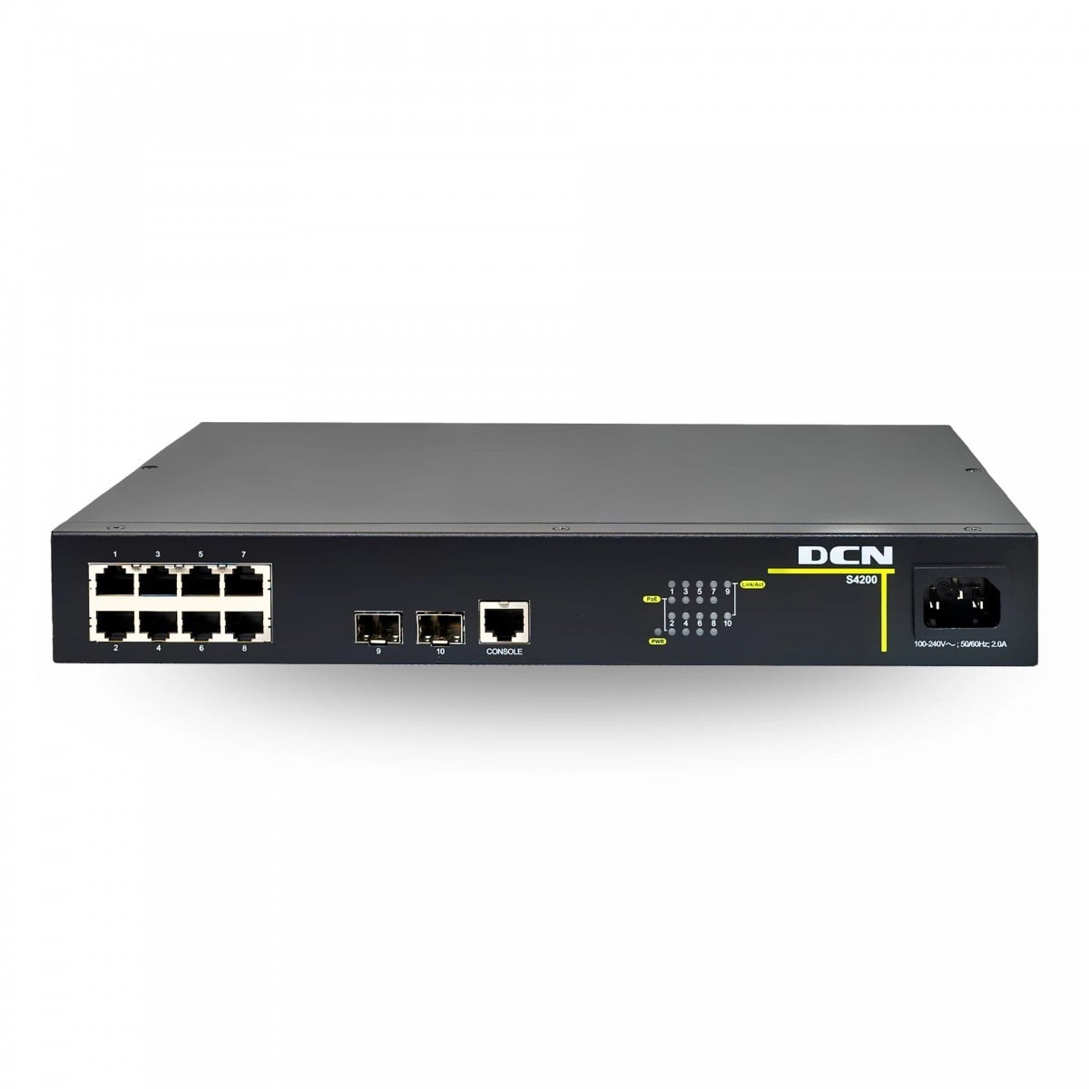 DCN Europe S4200-10P-PL-SI 8x10/100/1000Base-T avec PoE+ (70W) RJ45 + 2x1000Base-X SFP