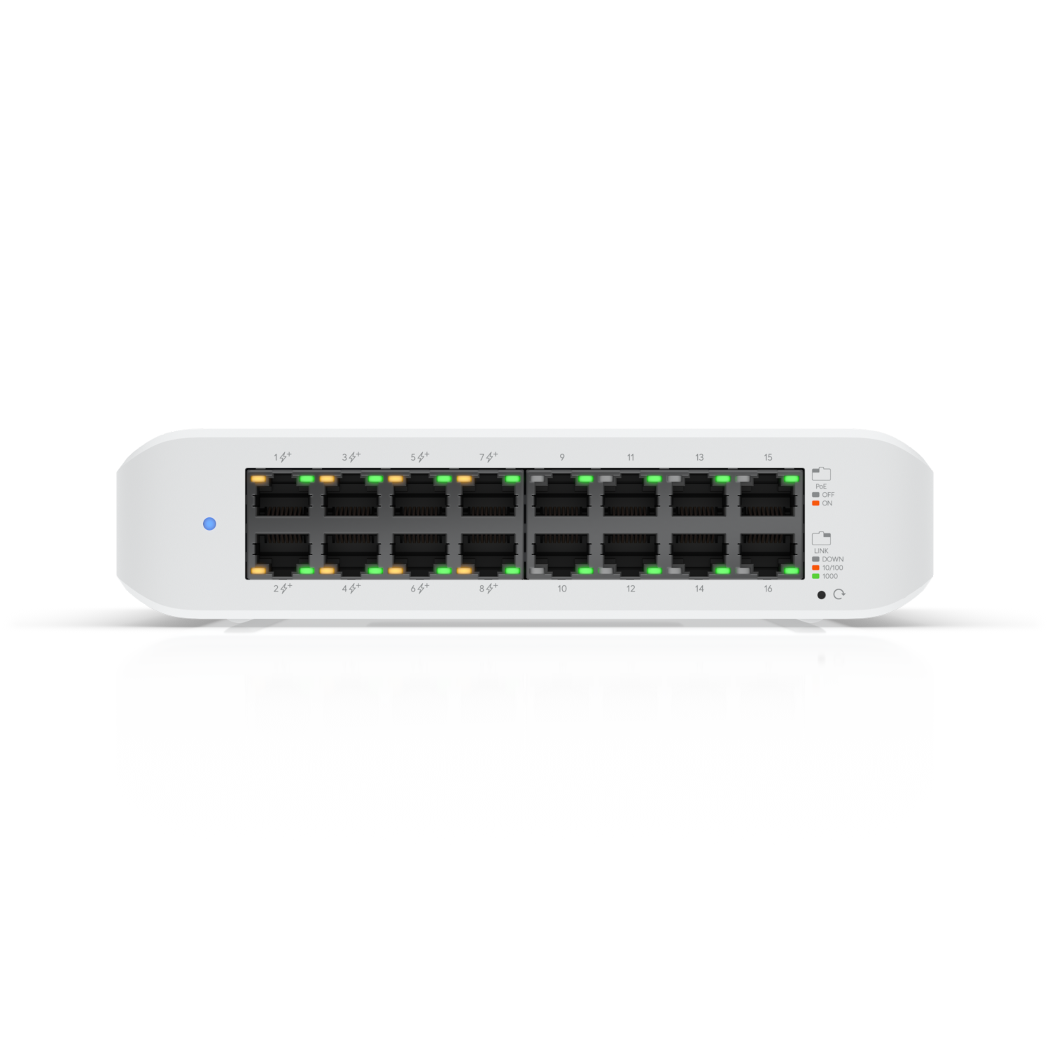 Ubiquiti USW-LITE-16-POE Networks UniFi Switch Lite 16 PoE L2 Gigabit Ethernet (10/100/1000) Connexion Ethernet, supportant l'alimentation via ce port (PoE) Bla