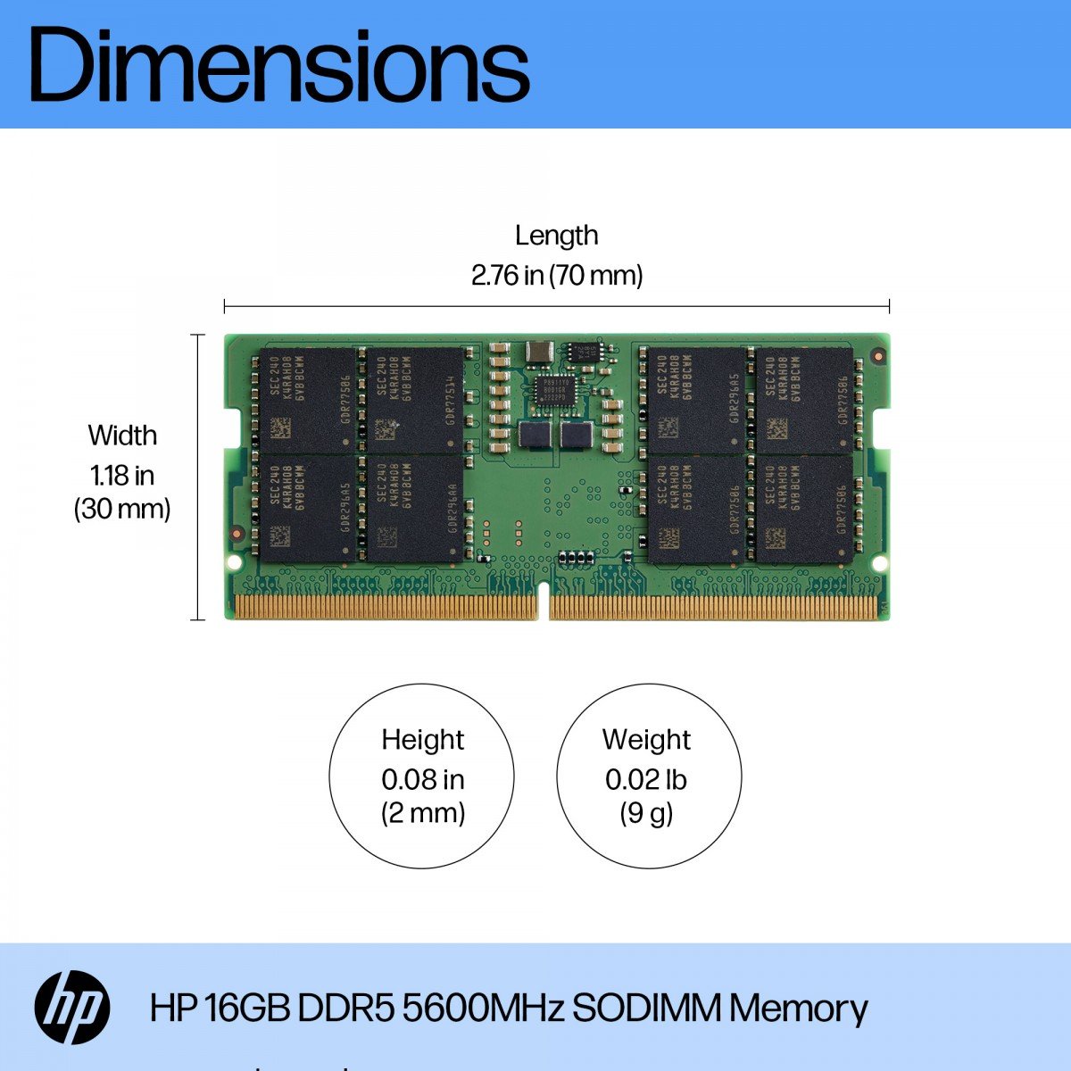 HP AL0M6AA module de mémoire 1 x 16 Go 262-pin SO-DIMM