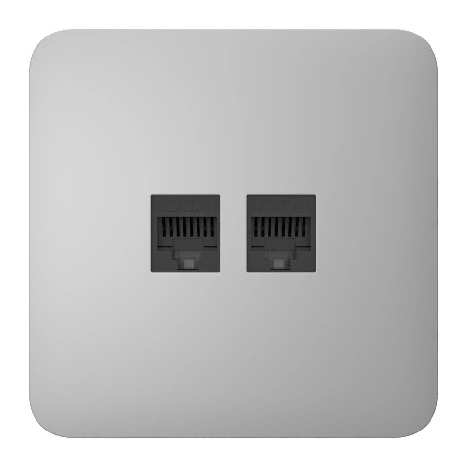 Ajax Systems 126192.317.FG Cache de prise LAN double - SoloCover (LAN)