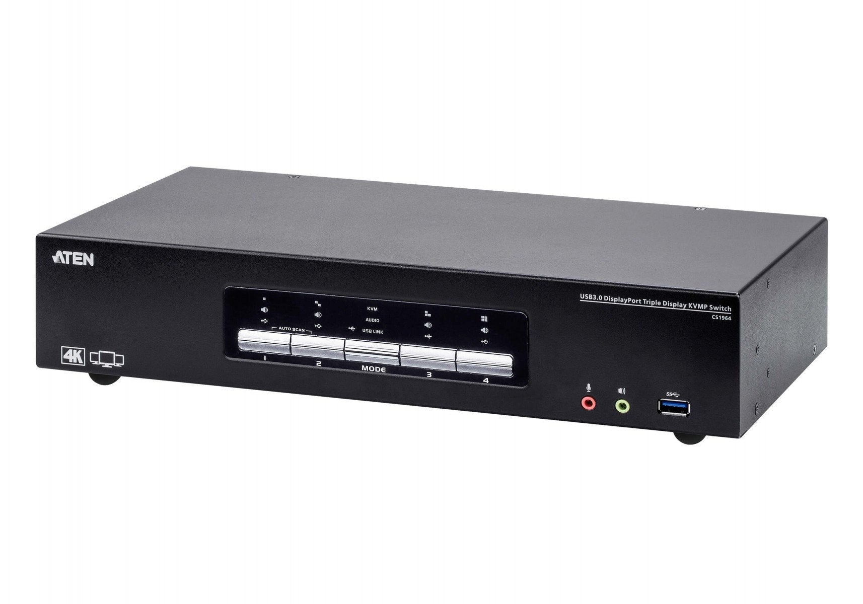 ATEN CS1964-AT-G commutateur écran, clavier et souris Noir