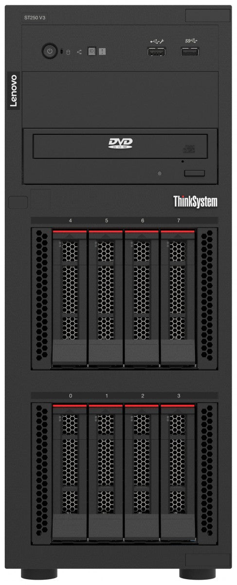 LENOVO ISG Thinksystem ST250 V3 1xIntel Xeon 6353P 8C 2.7GHz 65W 1x16Go 1Rx8 SW RD 2x800W