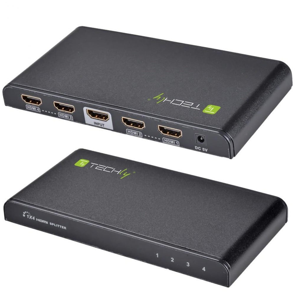 Techly IDATA HDMI-4K4 Répartiteur HDMI 1.4 4K@30Hz 1x4 Actif