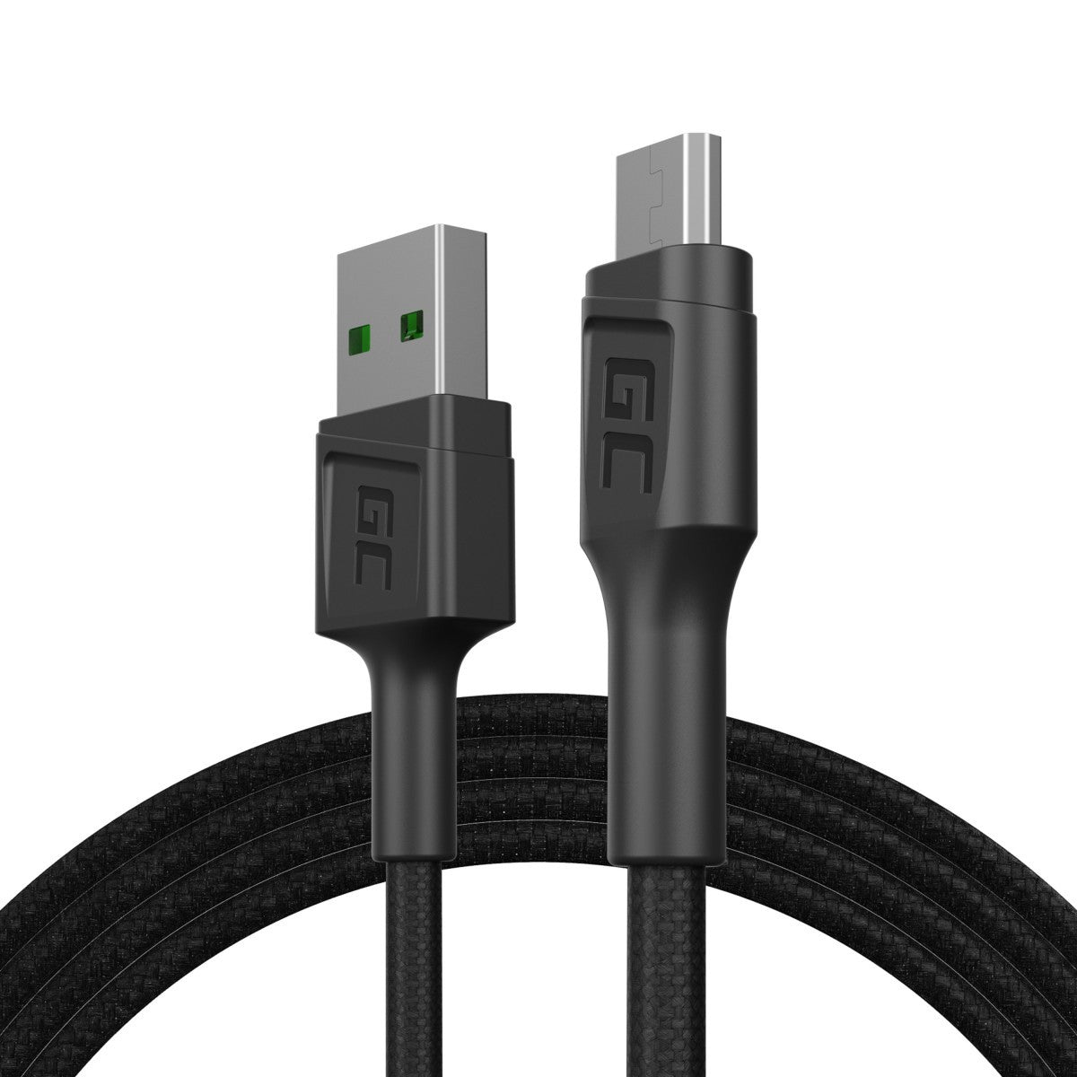 Green Cell KABGC20 câble USB 1,2 m USB 2.0 USB A Micro-USB B Noir