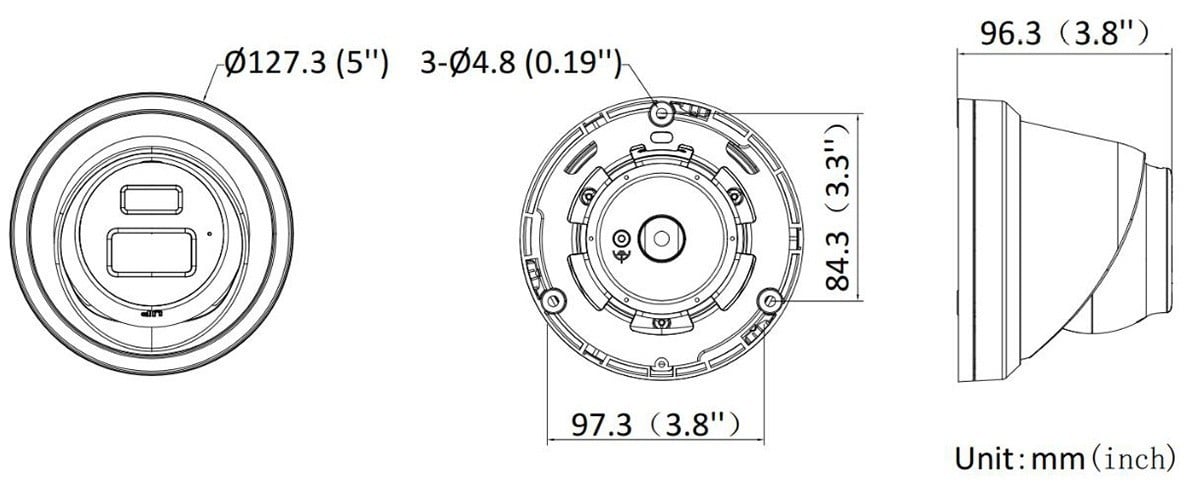 Hikvision DS-2CD2383G2-LI2U(2.8mm) 8 MP caméra réseau turret avec Acusense et éclairage hybride intelligent fixe