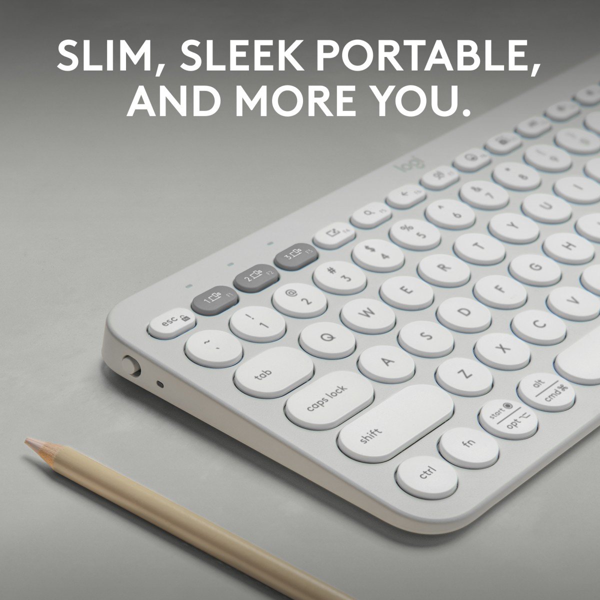 Logitech Pebble Keys 2 K380s clavier Universel Bluetooth QWERTY US International Blanc