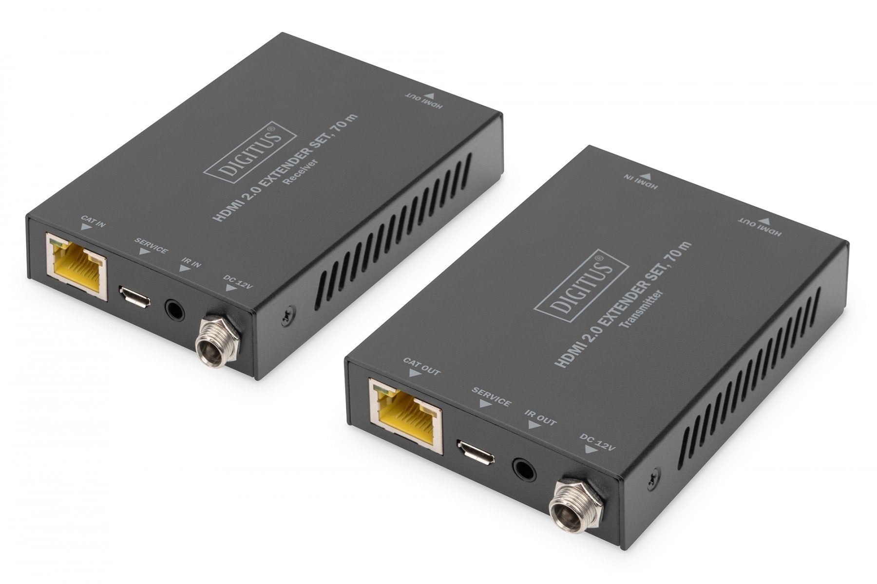 Digitus DS-55506 extension audio/video Émetteur et récepteur AV Noir