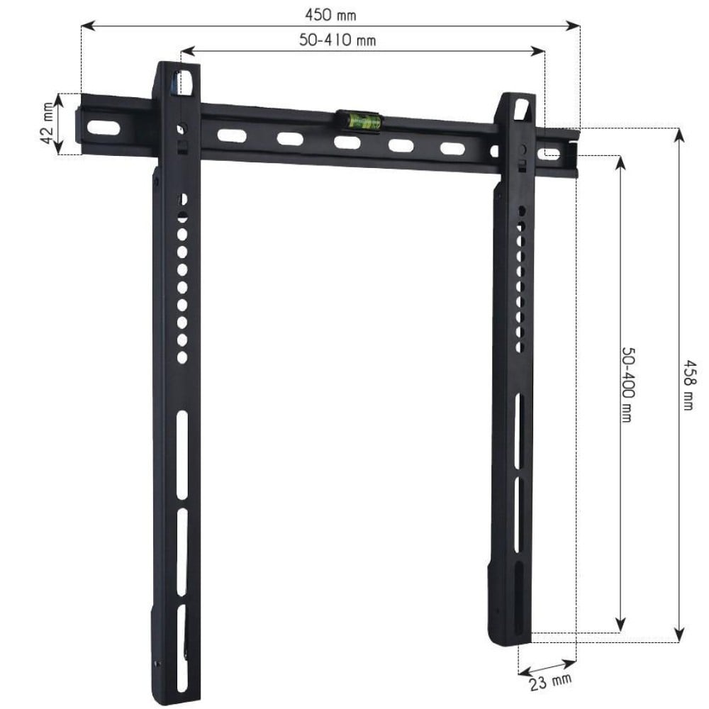 "Techly ICA-PLB 140M Support mural pour TV 32-55"" LED/LCD 50kg slim 23mm"
