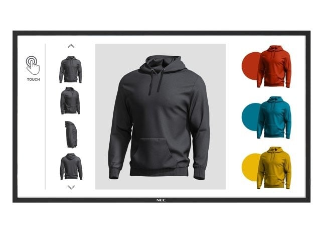 "55"" ME-Series Large Format Display, UHD, 400cd/m2, D-LED backlight, 16/7 proof, SDM Slot, CM-Slot, 20 point infrared touch"