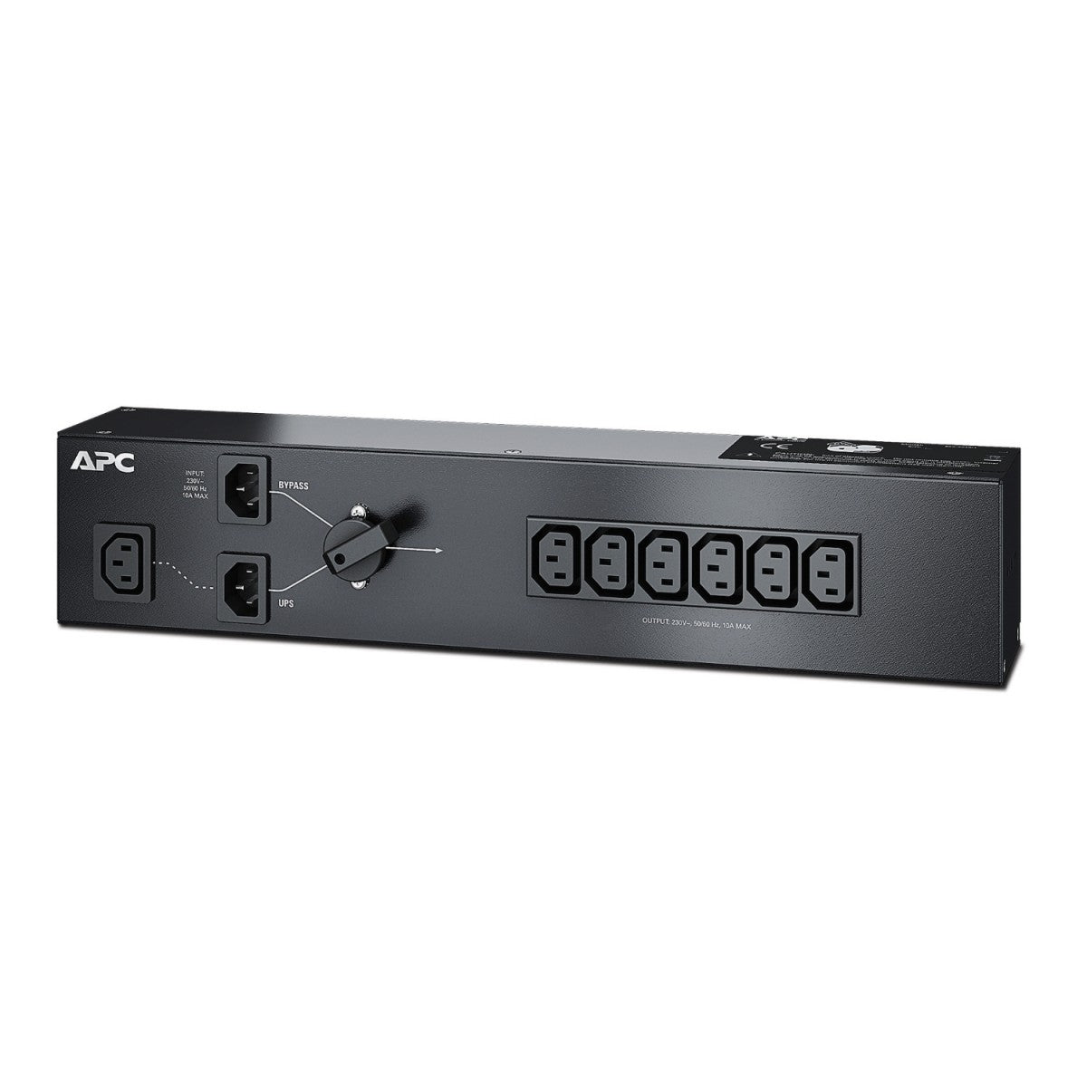 APC Service Bypass Panel Rack AC 230V 1500VA input IEC 60320 C14 output connectors 7 2U Black