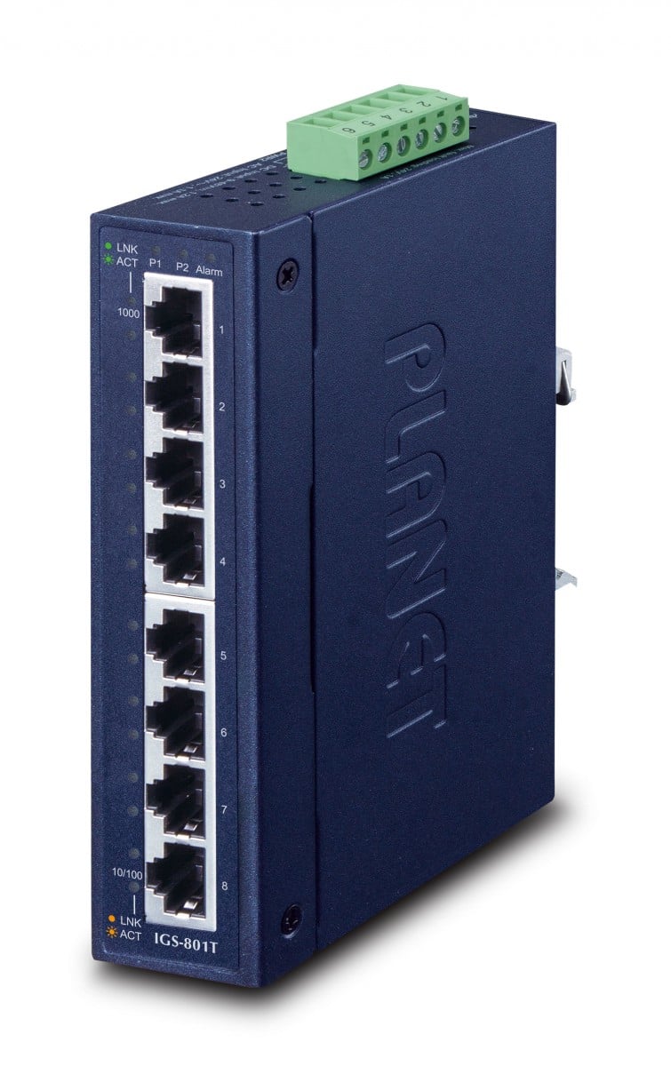 PLANET IGS-801T commutateur réseau Non-géré L2 Gigabit Ethernet (10/100/1000) Bleu