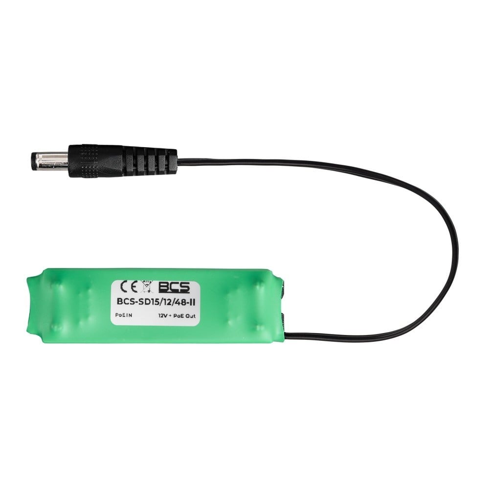 BCS BCS-SD15/12/48-II Convertisseur PoE 12V DC avec Stabilisation de Tension 1A