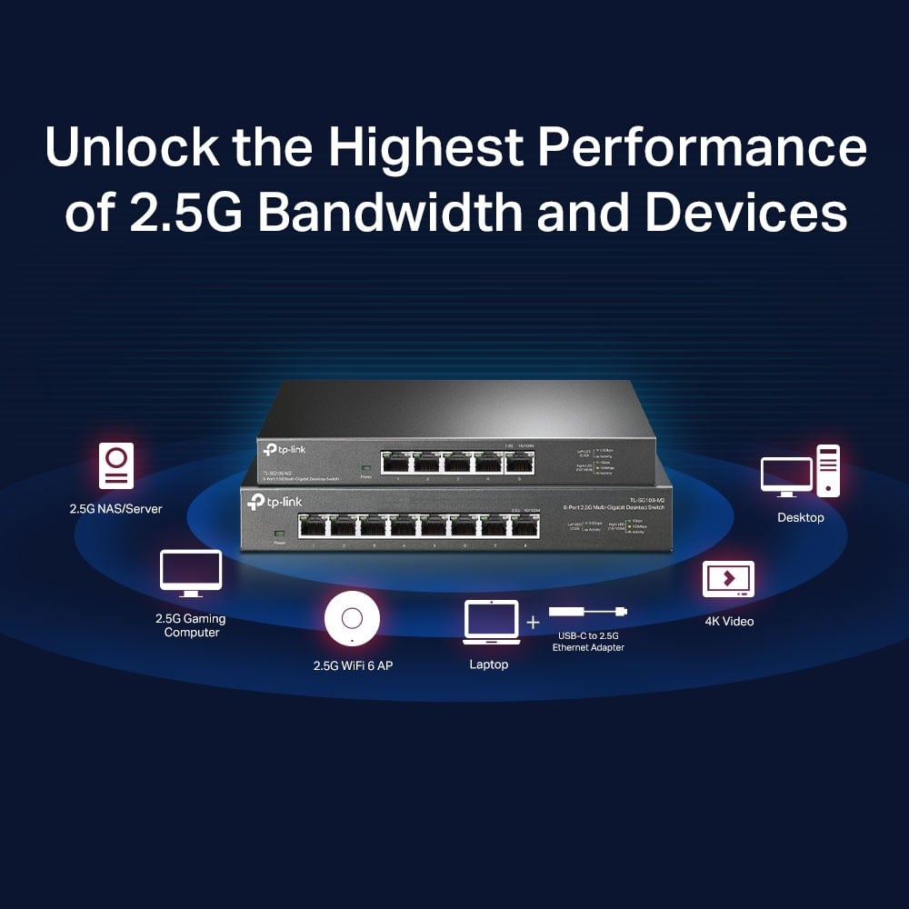 Omada 8-Port 2.5G Multi-Gigabit Desktop
