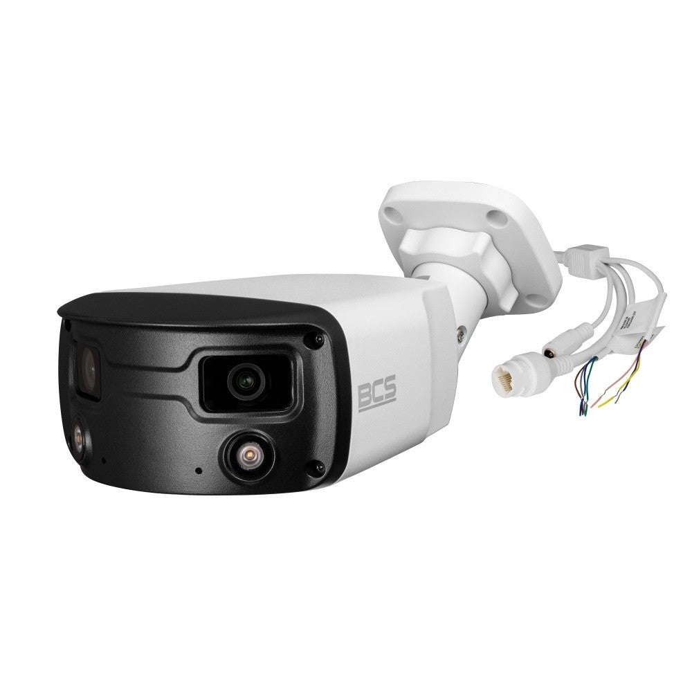 BCS BCS-P-PTIP2X4FCL3-Ai2 Caméra IP panoramique 8MP avec technologie NightColor, boîtier IP67