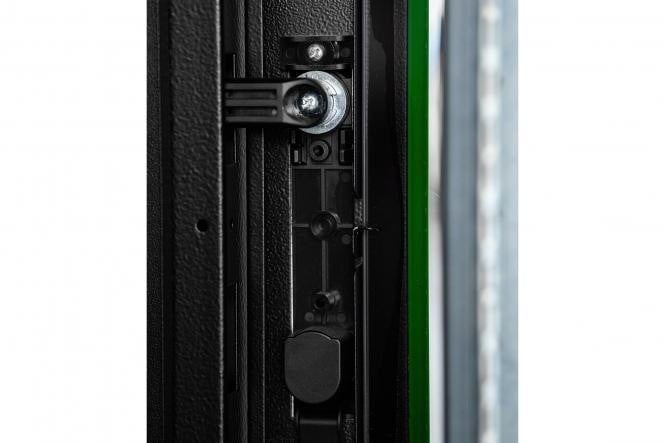 "Armoire réseau debout Hyper Pro 19"" 42U rack 600x1000, porte avant perforée, noire, 1000 kg"