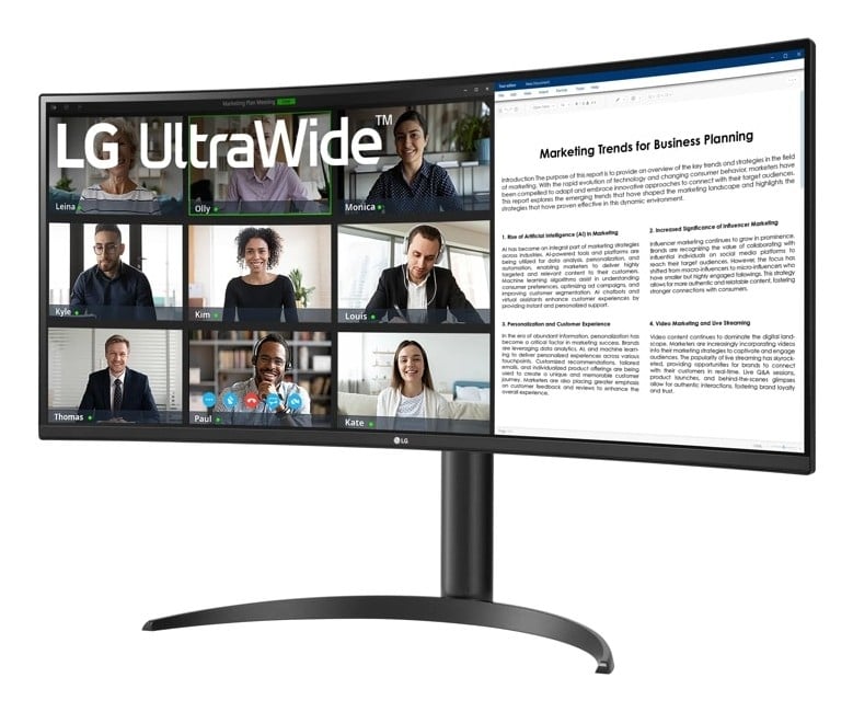 "LG 34WR55QK-B écran plat de PC 86,4 cm (34"") 3440 x 1440 pixels Wide Quad HD Noir"