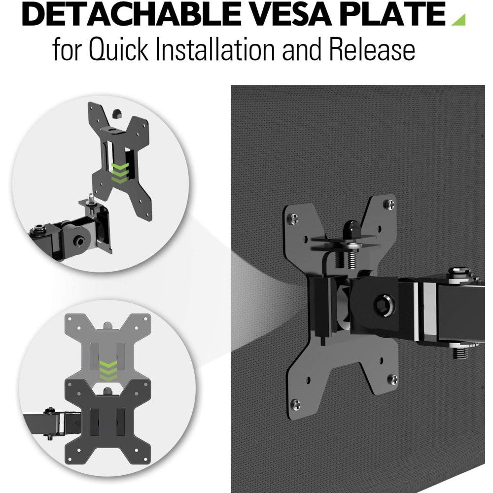 "Techly ICA-LCD 503BK Support de bureau rotatif pour moniteur LCD 13-32"", 8kg"