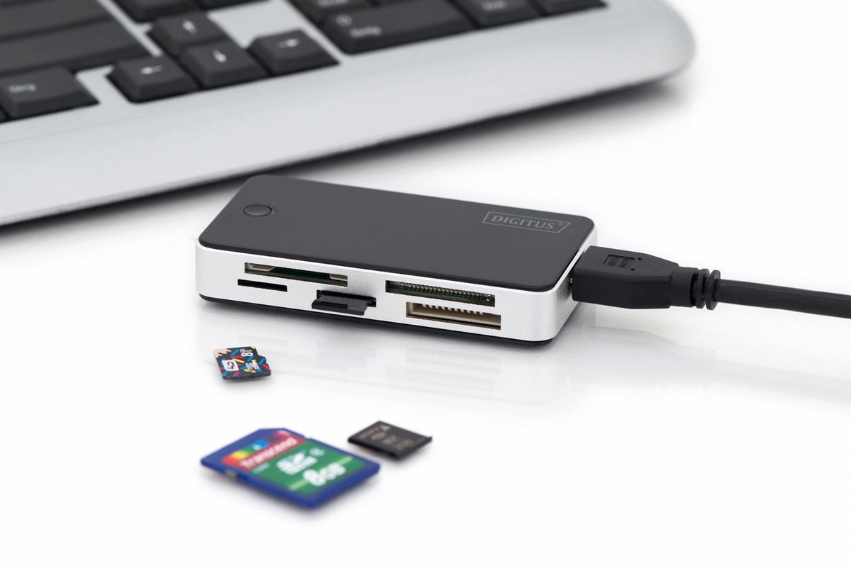 Digitus DA-70330-1 lecteur de carte mémoire USB 3.2 Gen 1 (3.1 Gen 1) Noir, Blanc