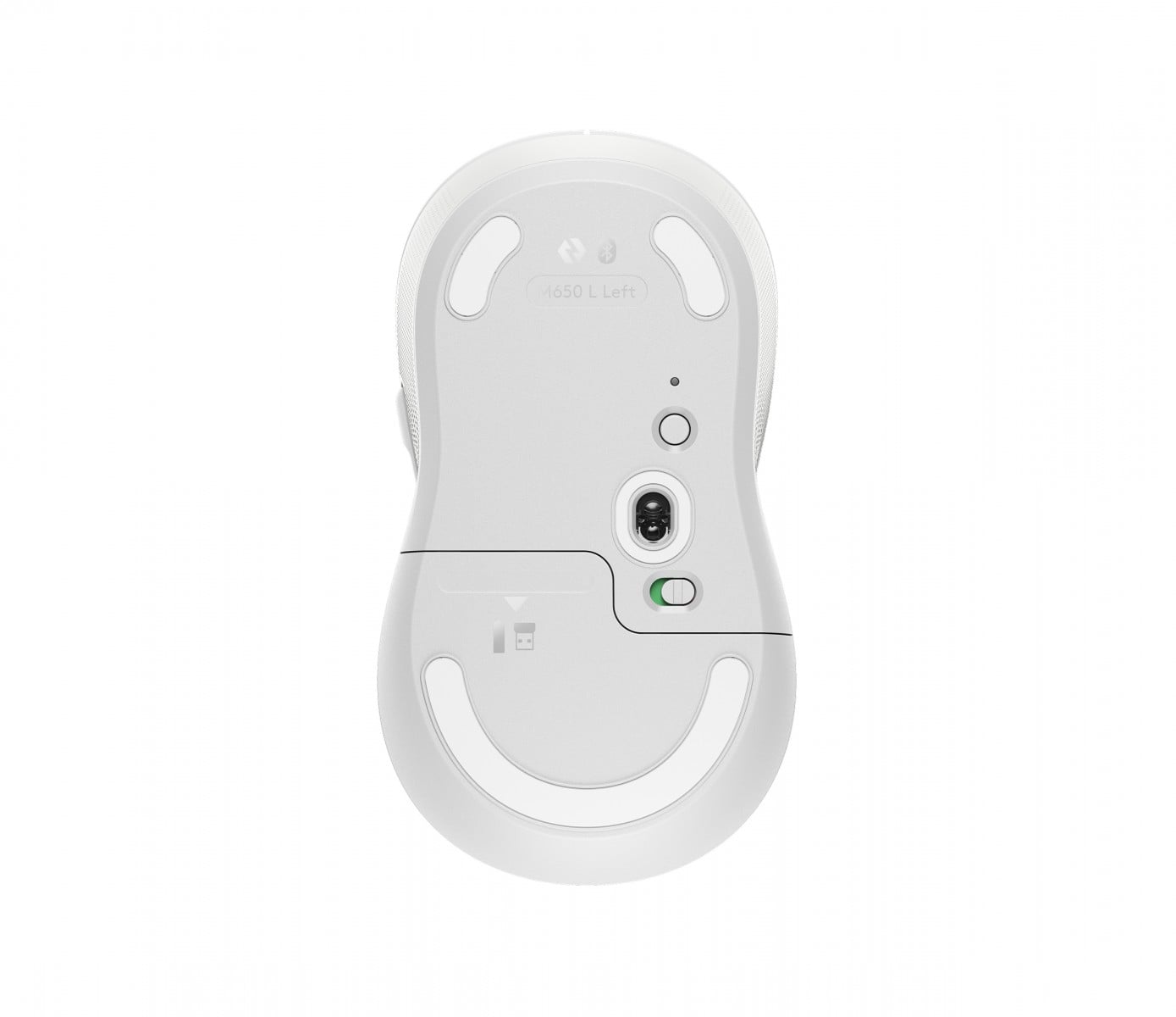 LOGITECH Signature M650 L LEFT Mouse large size left-handed optical 5 buttons wireless Bluetooth 2.4 GHz OFF-WHITE