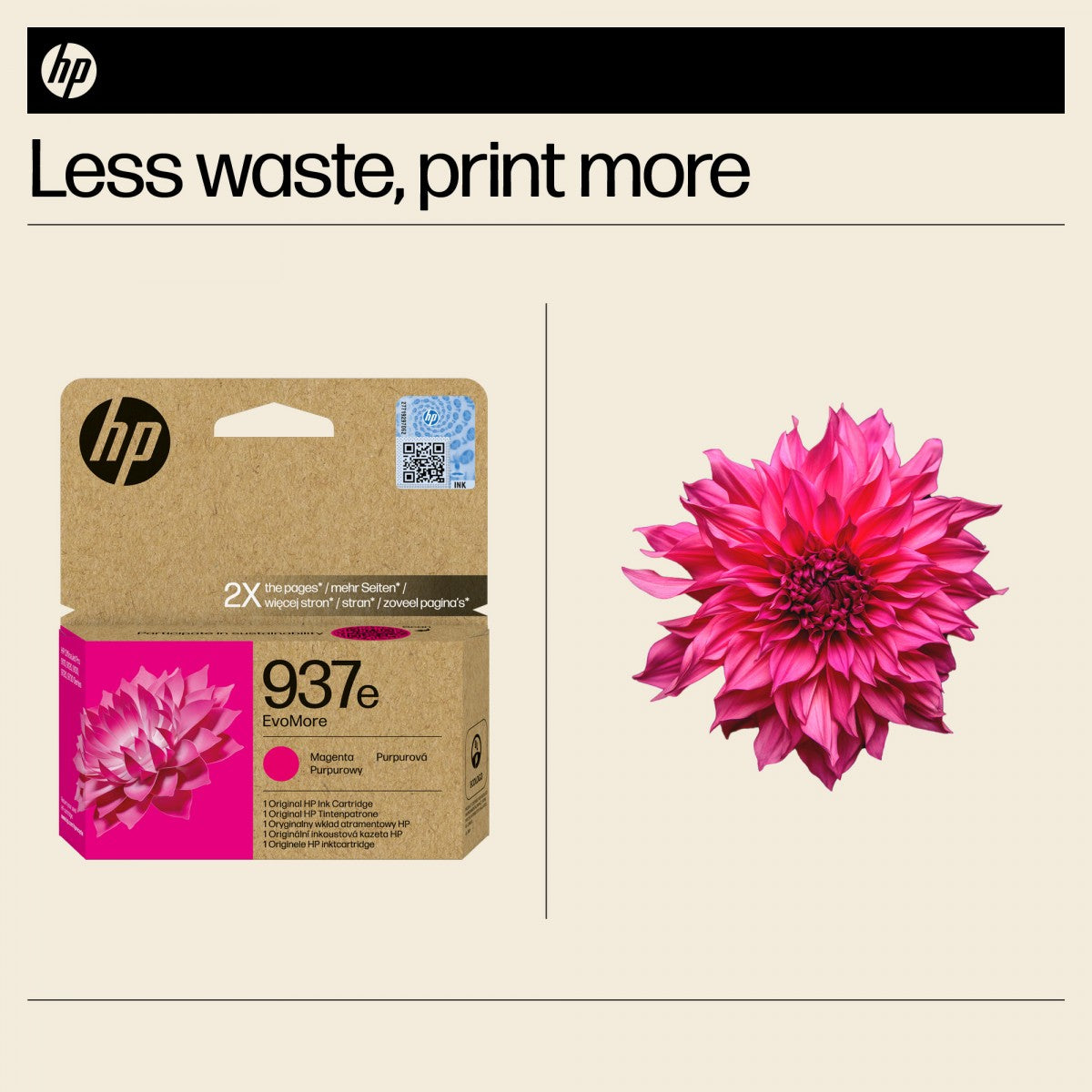 HP 937e EvoMore Magenta Original Ink Cartridge cartouche d'encre 1 piece(s) Rendement élevé (XL)