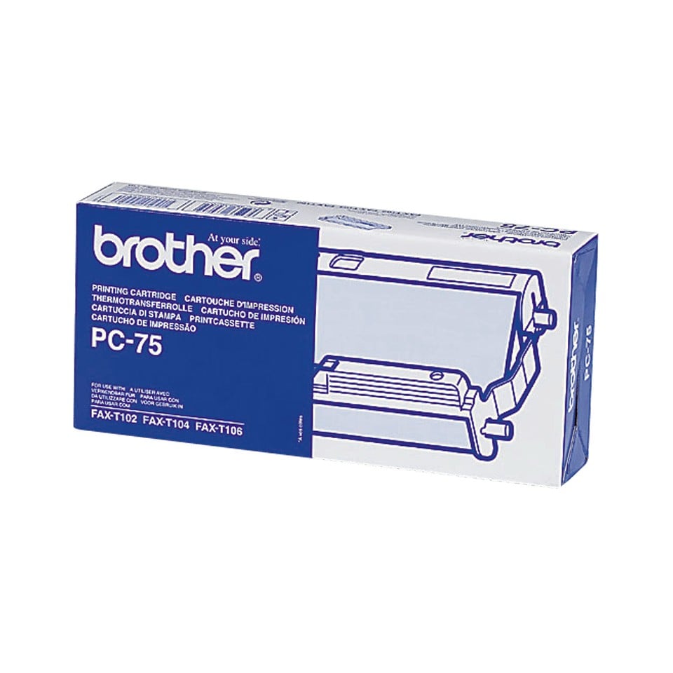 BROTHER PC-75 cassette ruban noir 144 pages pack de 1