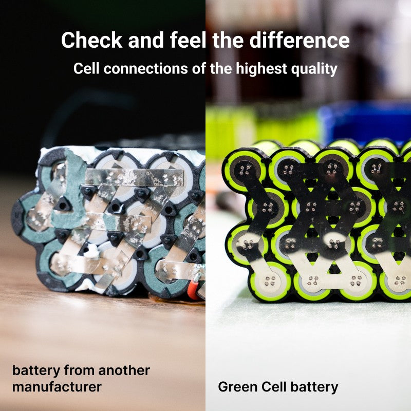 Green Cell EBIKEGCFSF36V10A Batterie Silverfish pour vélo électrique avec Chargeur 36V 10.4Ah 374Wh pour Zündapp