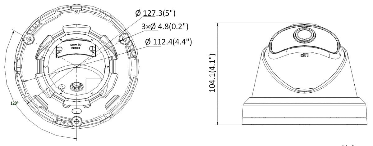 Hikvision DS-2CD2345G0P-I(1.68mm) 4 MP Super Wide Angle Fixed Turret Network Camera