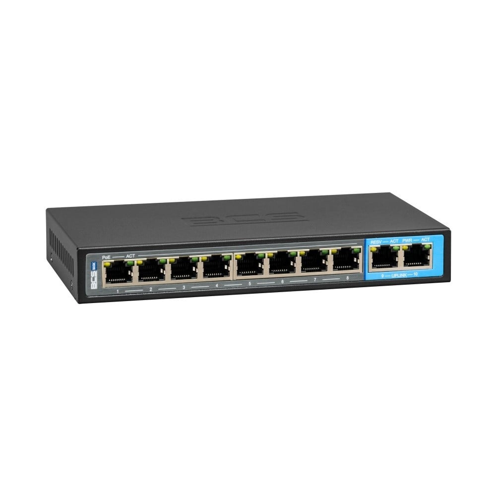 BCS BCS-B-SP08G02G Switch PoE 8 ports 1Gbps avec technologie exPoE