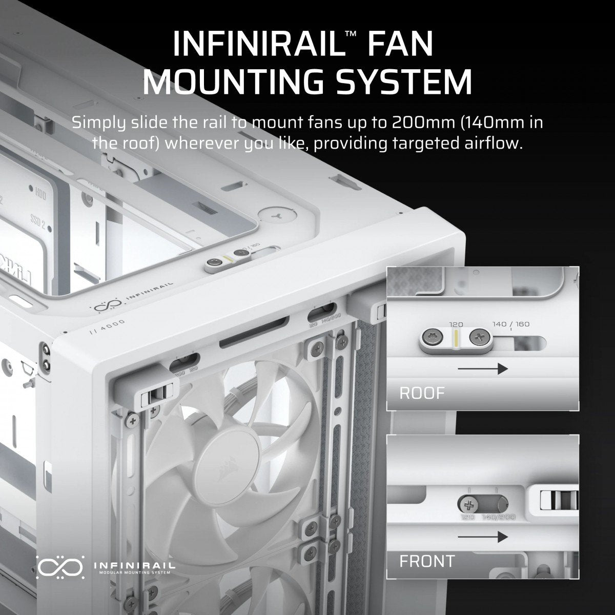 Corsair FRAME 4000D RS Midi Tower Blanc