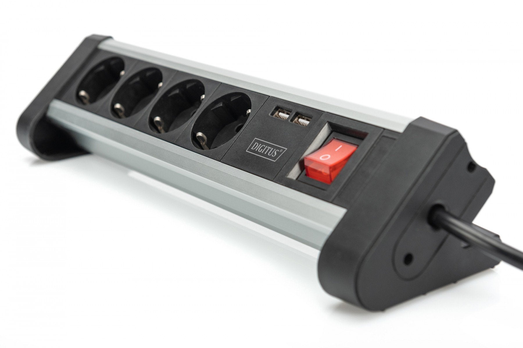 Digitus Bloc 4 prises de bureau avec 2 raccords USB