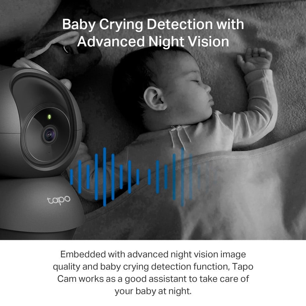 TP-LINK TAPO C211 Pan/Tilt Home Security Wi-Fi Camera 360/114deg 2K 3MP black