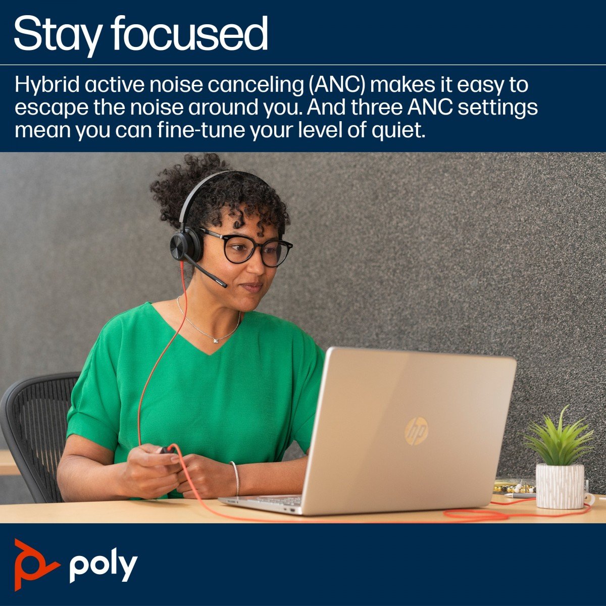 Poly BW 8225 Stereo USB-C HS+USB-C/A