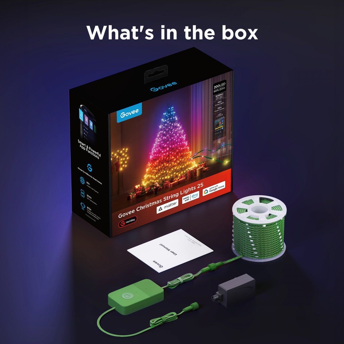 Govee H80C4C42 Guirlandes lumineuses de Noël 2S 20m