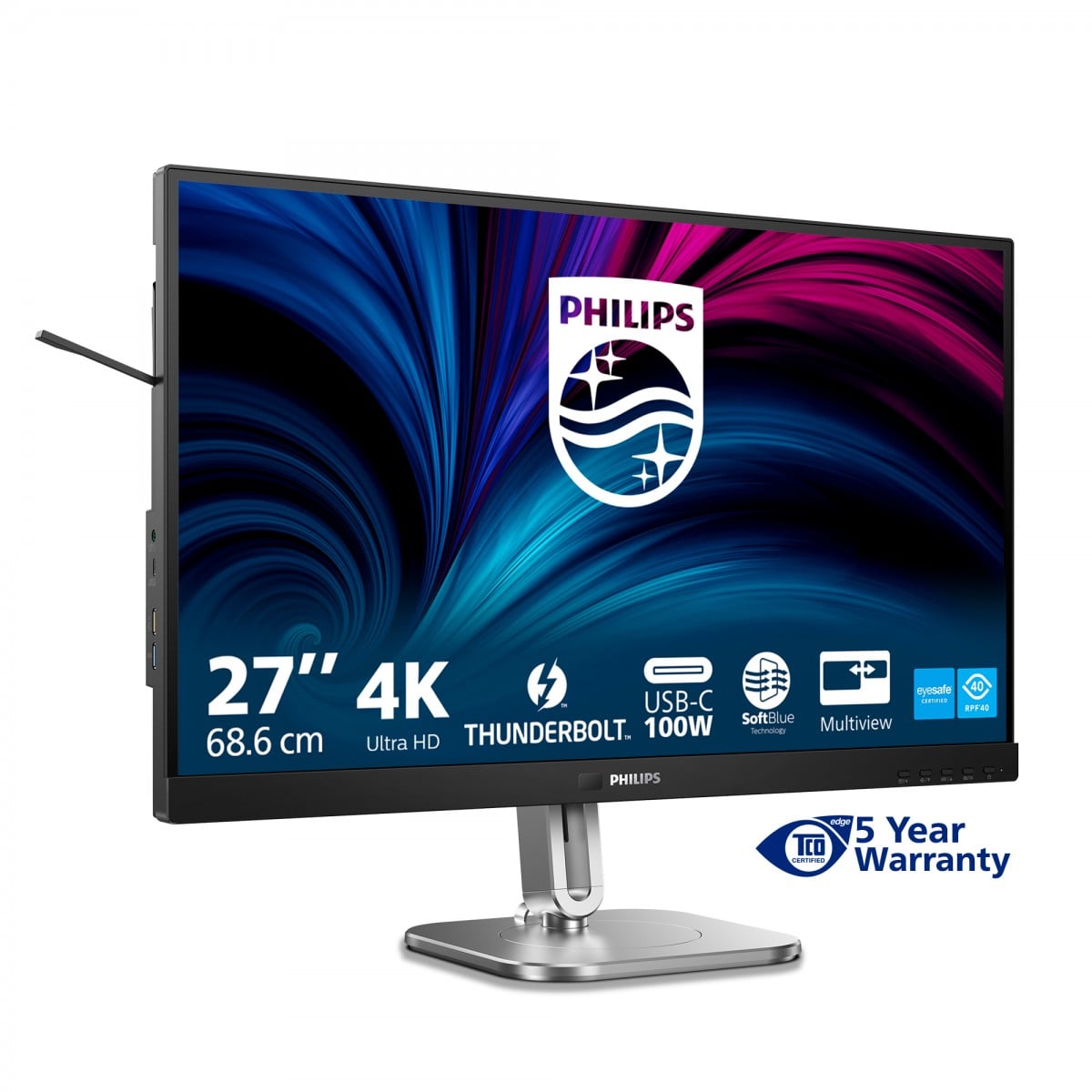 PHILIPS 27B2U6903/00 Ecran 27p UHD LED 16:9 IPS 75Hz 2xHDMI 2.0 DP 1.4 USB-C 3.2 Gen2