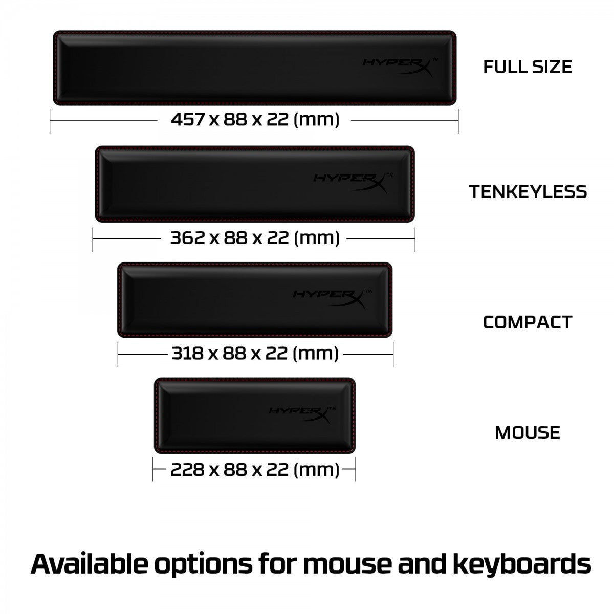 HyperX Wrist Rest - Keyboard Full Size