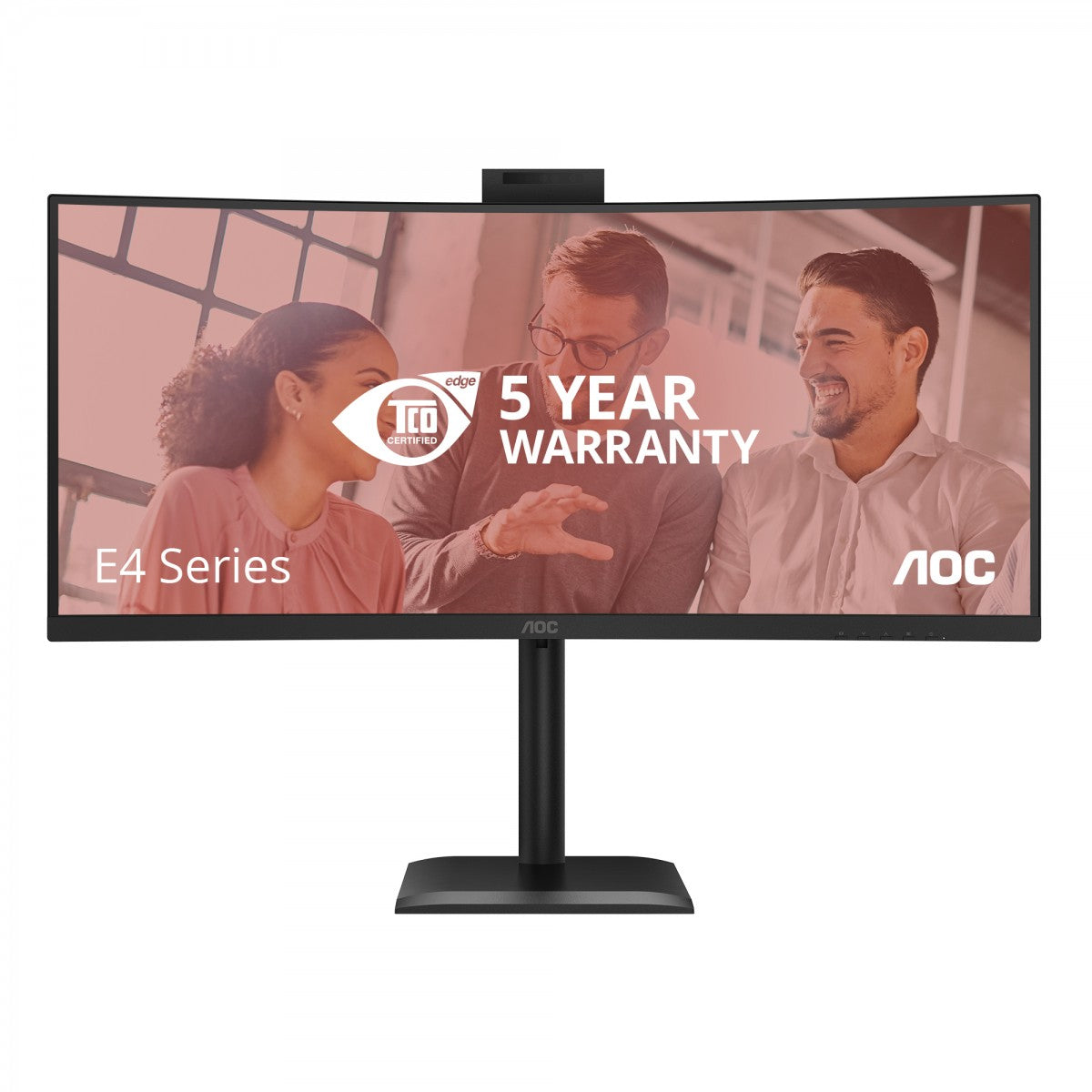 AOC CU34E4CW 34p 3440x1440 120HZ VA CURVED H/A 180 MM USB-C DOCKING TUV EyeComfort Hardware USB HUB DP HDMI