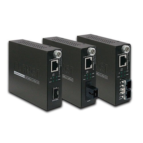 PLANET GST-805A convertisseur de support réseau 2000 Mbit/s Noir