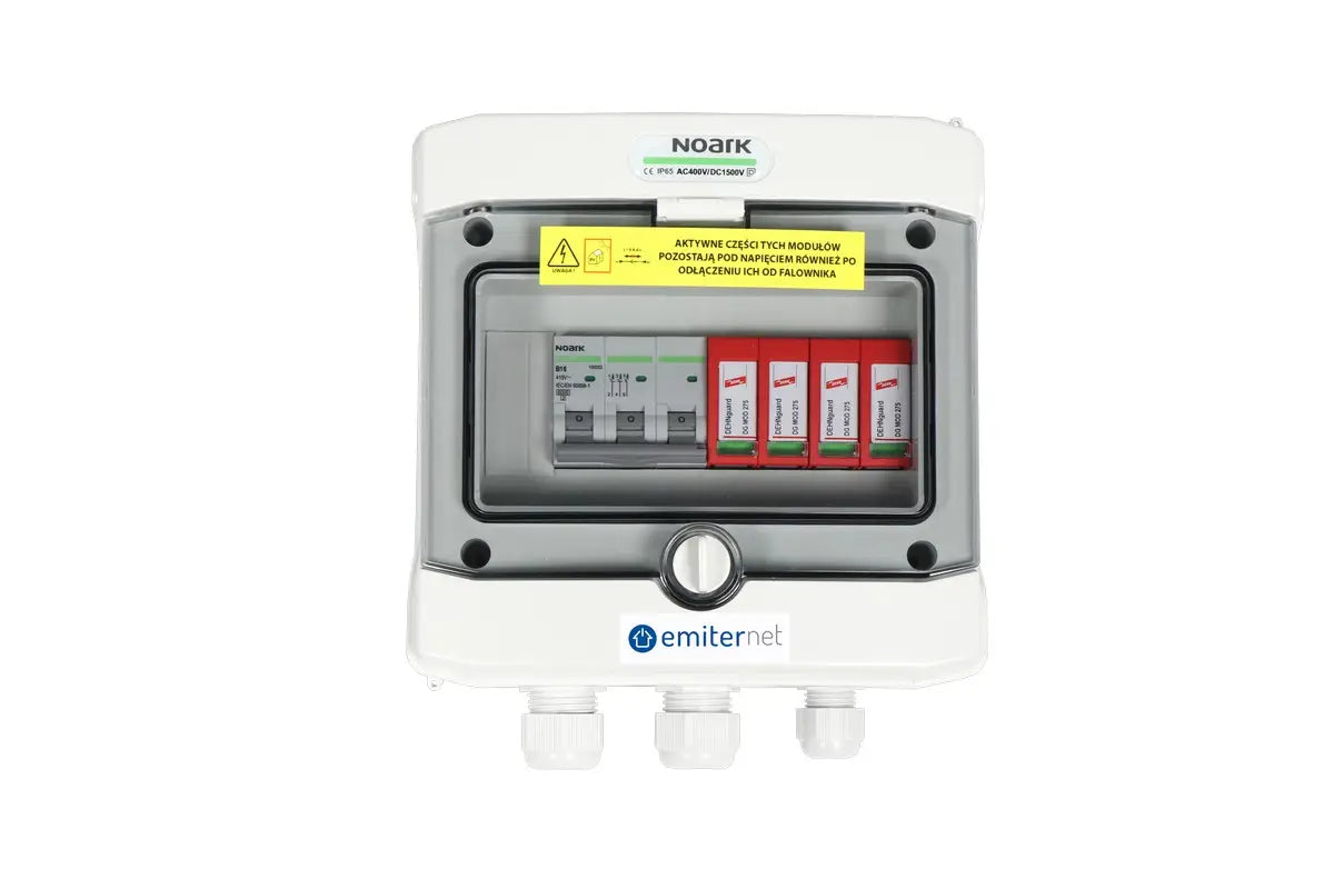EMITER EM-55_AC Tableau de distribution AC, IP65, SPD AC Dehn type 2, disjoncteur 16A 3-F